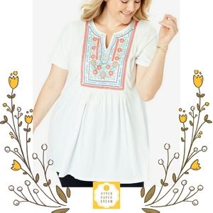 FINAL SALE Woman Within Empire Waist Tee